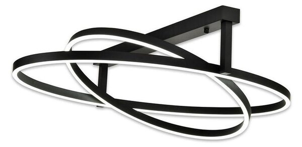 Top Light - LED Stmívatelný přisazený lustr SATURN 2xLED/25W/230V černá + DO