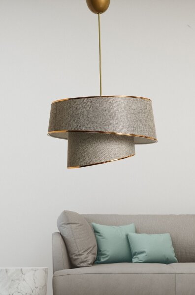 Lustr na lanku BARETTE 1xE27/60W/230V šedá
