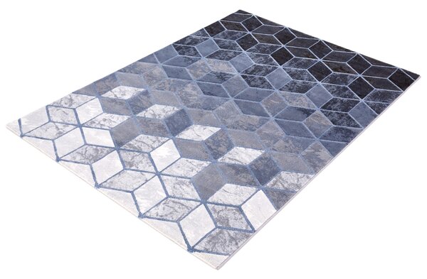 Moderní kusový koberec Ragolle Argentum 63488 6656 modrý Rozměr: 80x150 cm