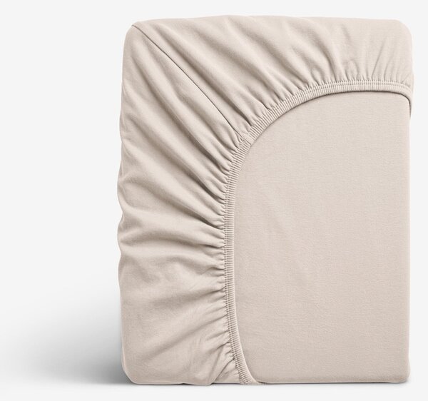 Goldea jersey elastické prostěradlo - latte 90 x 200 cm
