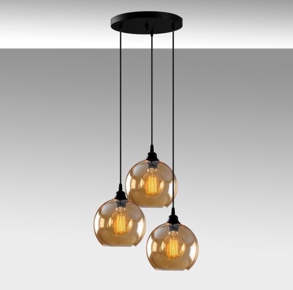 Lustr na lanku GOLD 3xE27/40W/230V