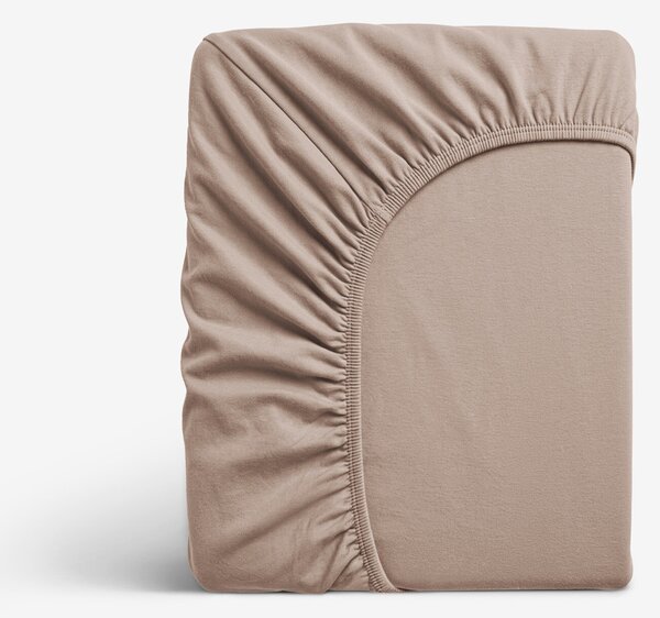 Goldea jersey elastické prostěradlo - hnědé 90 x 200 cm