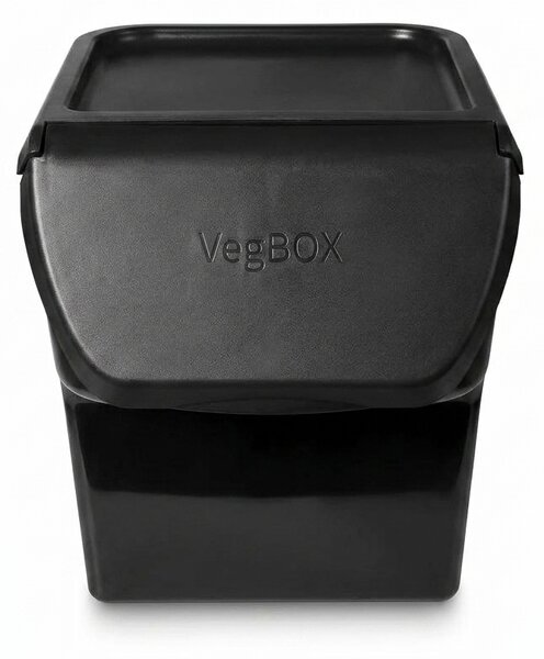 VILDE Úložný box na brambory a cibuli s větráním, VEGBOX černý (14l - 10kg brambor)