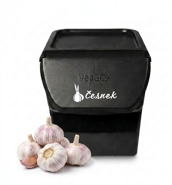 VILDE Úložný box na brambory a cibuli s větráním, VEGBOX šedý (14l - 10kg brambor)