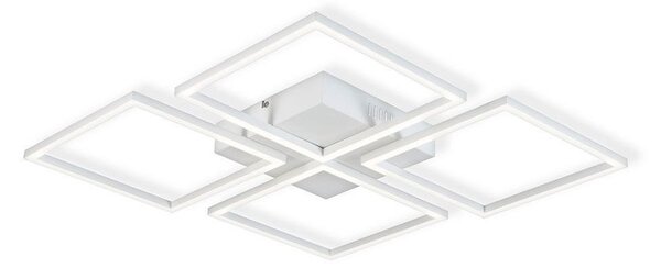 Top Light - LED Stmívatelný přisazený lustr R4xLED/16,25W/230V hranatý bílá + DO
