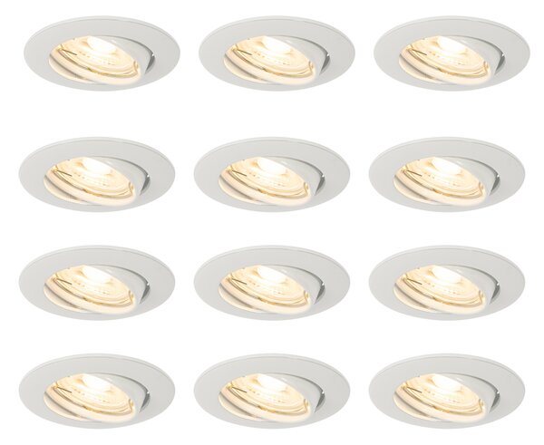 Sada 12 vestavných bodových svítidel bílých GU10 35 mm - Edu