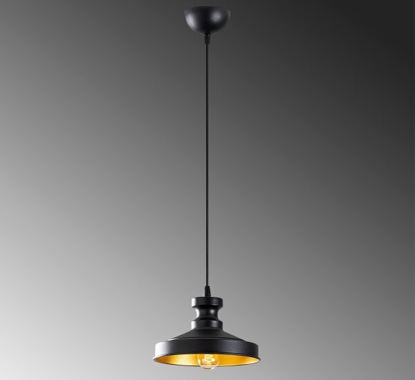 Lustr na lanku BERCESTE 1xE27/40W/230V černá