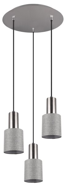 Trio - Lustr na lanku WAILER 3xGU10/5W/230V šedá