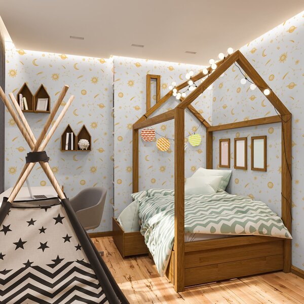 Tapety Nebeská tělesa a hvězdy v jemném stylu, Tapety minimalismus, a01163 : uwalls.cz