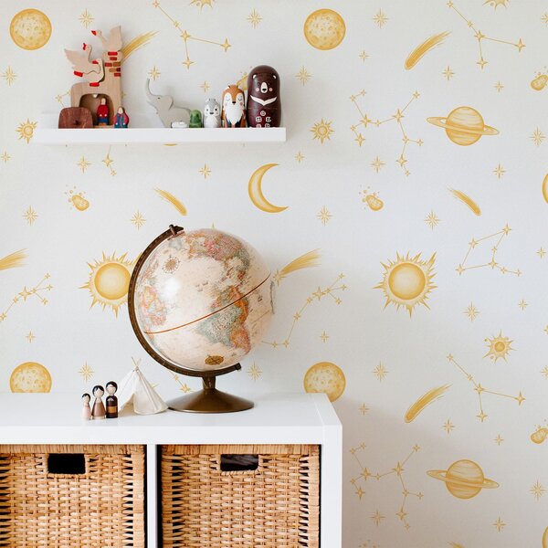 Tapety Nebeská tělesa a hvězdy v jemném stylu, Tapety minimalismus, a01163 : uwalls.cz