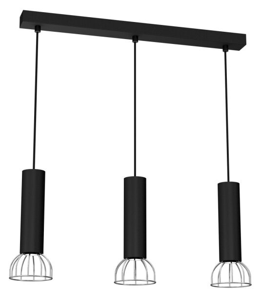 Lustr na lanku DANTE 3xGU10/25W/230V černá/lesklý chrom