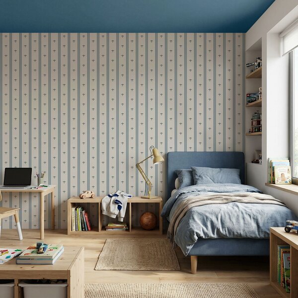 Tapety Malá letadla s pruhy na modrém pozadí, Tapety geometrie, Tapety pruhy, a01171 : uwalls.cz