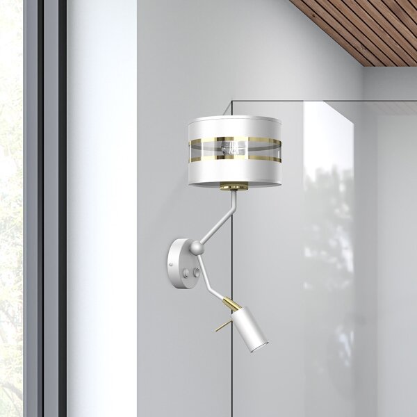 Nástěnná lampička ULTIMO 1xE27/40W/230V + 1xGU10/MR11/7W bílá