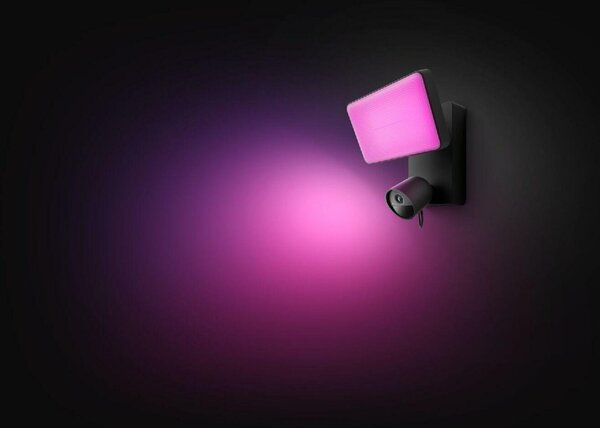 Philips HUE Floodlight venkovní nástěnné svítidlo s kamerou LED 30,5W 2250lm 2000-6500K RGB IP44,černé