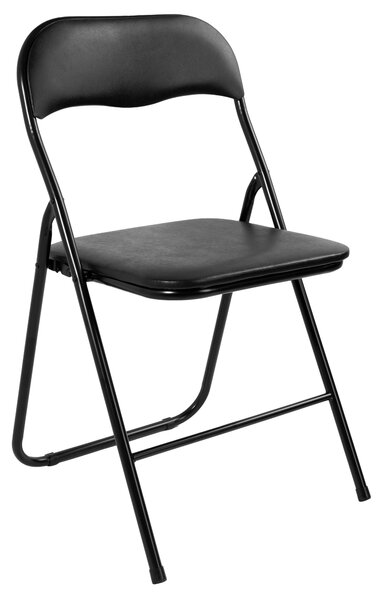 Via Domo - Židle skládací Piega - černá - 44x78x45 cm