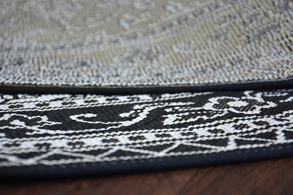 Balta Kulatý koberec Sisal FLAT 48691/690 černý Rozměr: průměr 120 cm