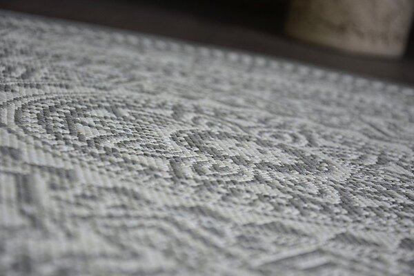 Balta Kulatý koberec Sisal FLAT 48695/637 šedý Rozměr: průměr 120 cm