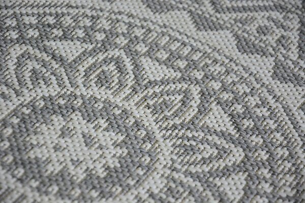 Balta Kulatý koberec Sisal FLAT 48695/637 šedý Rozměr: průměr 120 cm