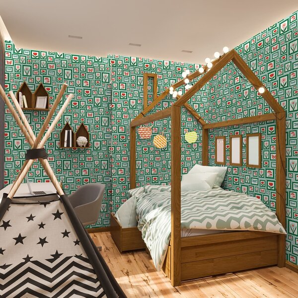Tapety Ilustrace v rámech se zelenými okraji, Tapety květiny, a01176v1 : uwalls.cz