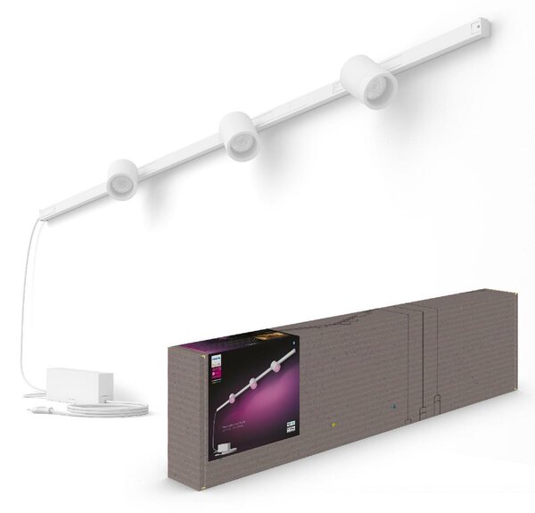 Philips HUE Perifo lištové nástěnné svítidlo se 3 spoty, LED WACA 15,6W 1530lm 2000-6500K RGB, bílá