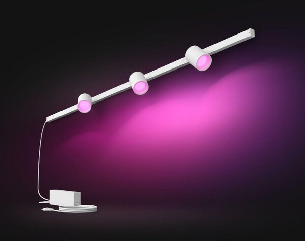 Philips HUE Perifo lištové nástěnné svítidlo se 3 spoty, LED WACA 15,6W 1530lm 2000-6500K RGB, bílá