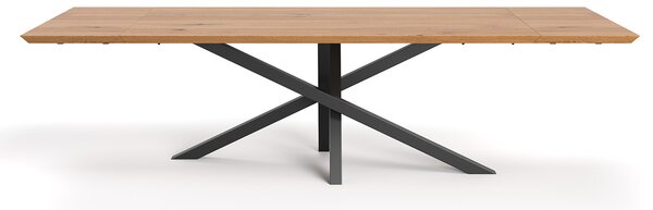 Rozkládací stůl Slant z masivního dřeva 120x80 cm Jedno prodloužení 50 cm