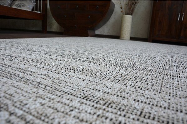 Balta Kusový koberec Sisal FLOORLUX 20389 stříbrný / černý Rozměr: 140x200 cm