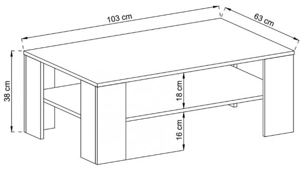 Konferenční stolek Sky L103 Barva: Dub Riviera