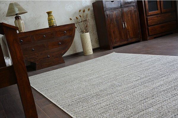 Balta Kusový koberec Sisal FLOORLUX 20389 stříbrný / černý Rozměr: 140x200 cm