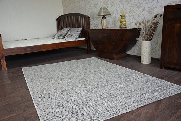 Balta Kusový koberec Sisal FLOORLUX 20389 stříbrný / černý Rozměr: 140x200 cm