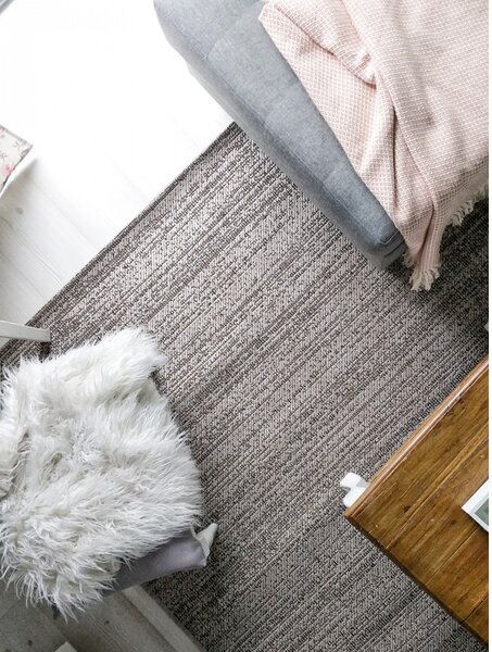 Balta Kusový koberec Sisal FLOORLUX 20389 stříbrný / černý Rozměr: 140x200 cm
