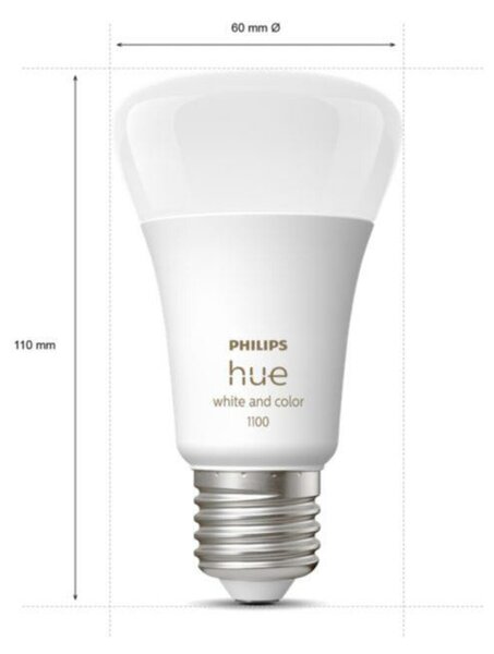 Philips HUE sada Bridge + 2x WACA LED žárovka E27 A60 9W 1100lm 2000-6500K RGB IP20 + ovladač