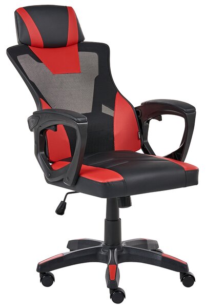 Kancelářská židle IGNIS Umělá kůže Červená