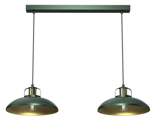 Lustr na lanku FELIX 2xE27/60W/230V zelená