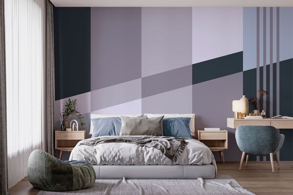 Fototapety Nenápadné geometrické vzory v odstínech šedé a modré, Fototapety geometrie, w05390v1 : uwalls.cz