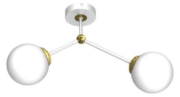 Přisazený lustr JOY 2xE14/40W/230V bílá/zlatá