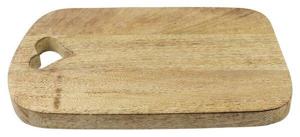 Kuchyňské prkénko z mangového dřeva se srdíčkem Horty - 35*24.5*2.5cm - Mars & More
