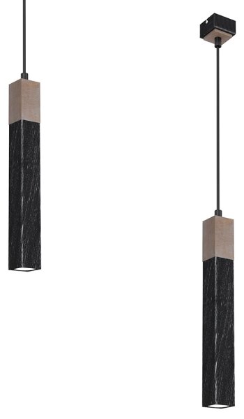 Lustr na lanku SOLO 1xGU10/MR11/40W/230V černá