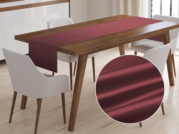 Biante Saténový běhoun na stůl polyesterový Satén LUX-007 Vínový 20x120 cm