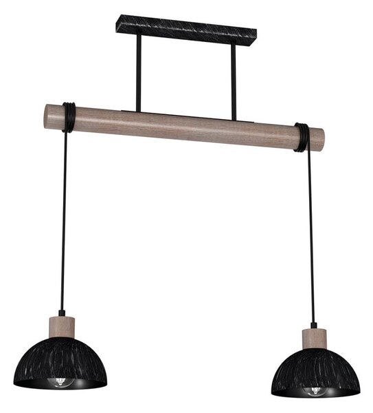Lustr na lanku ERIK 2xE27/60W/230V hnědá/černá