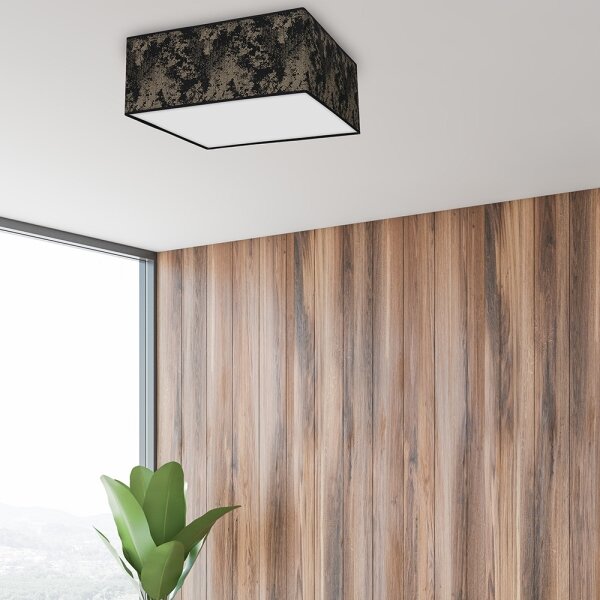 Stropní svítidlo SATINO 3xE27/60W/230V černá/zlatá