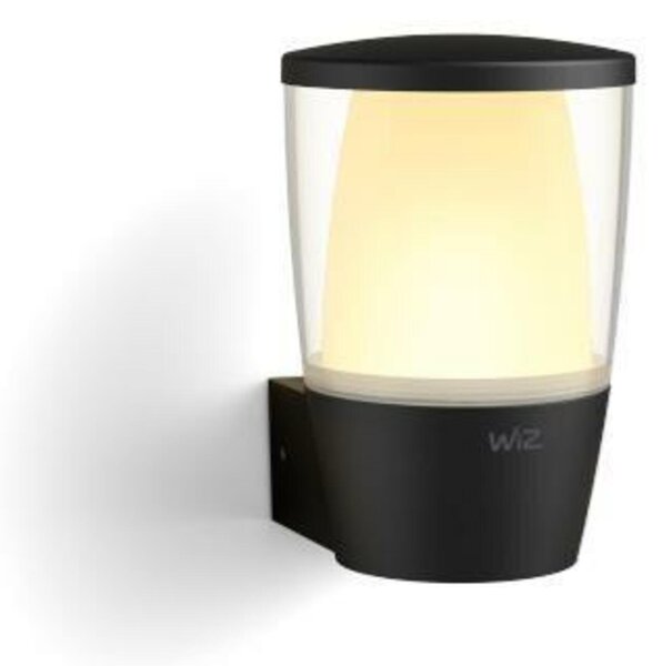 WiZ Elpas venkovní nástěnné LED svítidlo 8,5W 650lm 2700-5000K RGB IP44, černé
