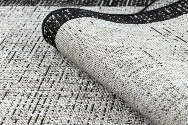 Balta Kusový koberec SISAL FLOORLUX 20401 stříbrný / černý Rozměr: 120x170 cm