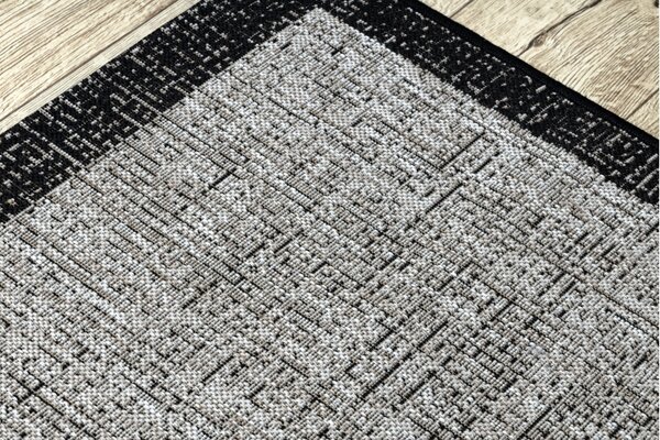 Balta Kusový koberec SISAL FLOORLUX 20401 stříbrný / černý Rozměr: 120x170 cm