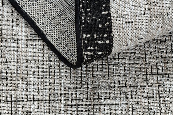 Balta Kusový koberec SISAL FLOORLUX 20401 stříbrný / černý Rozměr: 120x170 cm