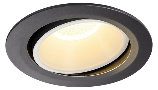 SLV BIG WHITE NUMINOS MOVE DL XL vnitřní LED zápustné stropní svítidlo černá/bílá 3000 K 40° otočné a výkyvné 1003725