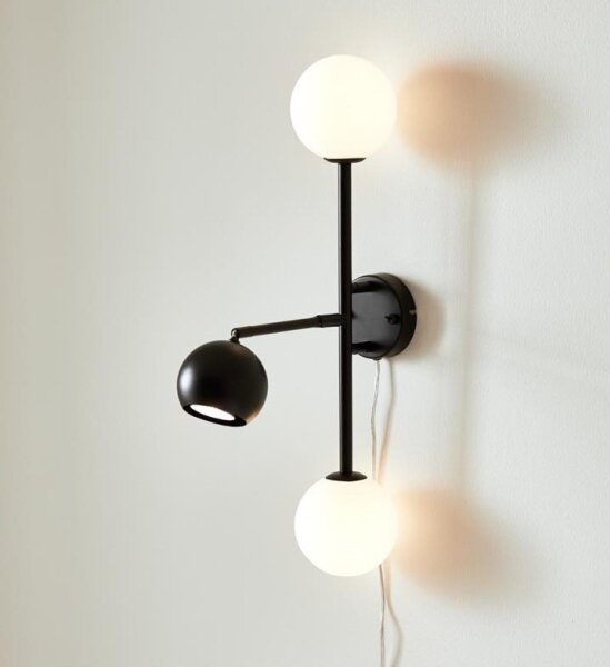 Markslöjd 108255 - Nástěnné svítidlo BESIDE 2xG9/20W/230V + 1xGU10/7W/230V černá