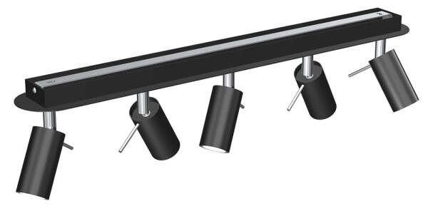 Bodové svítidlo PRESTON 5xGU10/MR11/40W/230V černá