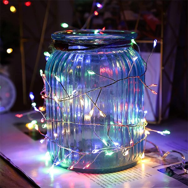 Vánoční LED nano řetěz, různobarevná, 2m, 200 LED