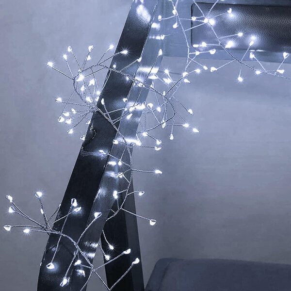 Vánoční LED nano řetěz, studená bílá, 2m, 200 LED